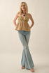 TAUPE CROCHET TOP